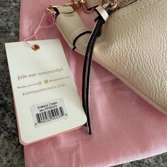 Poppy & Peonies Sidekick Cream NWT - Picture 13 of 15